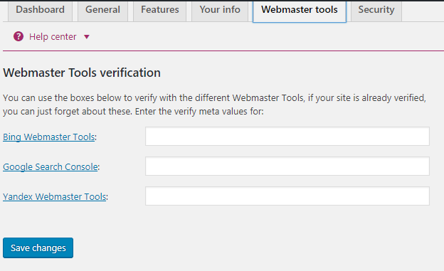 wesbmaster verification code paste here